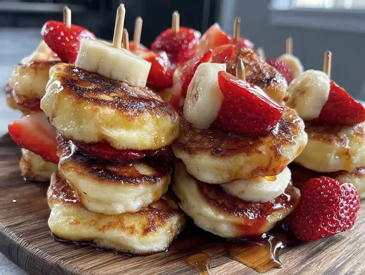 mini pancake skewers preparation steps