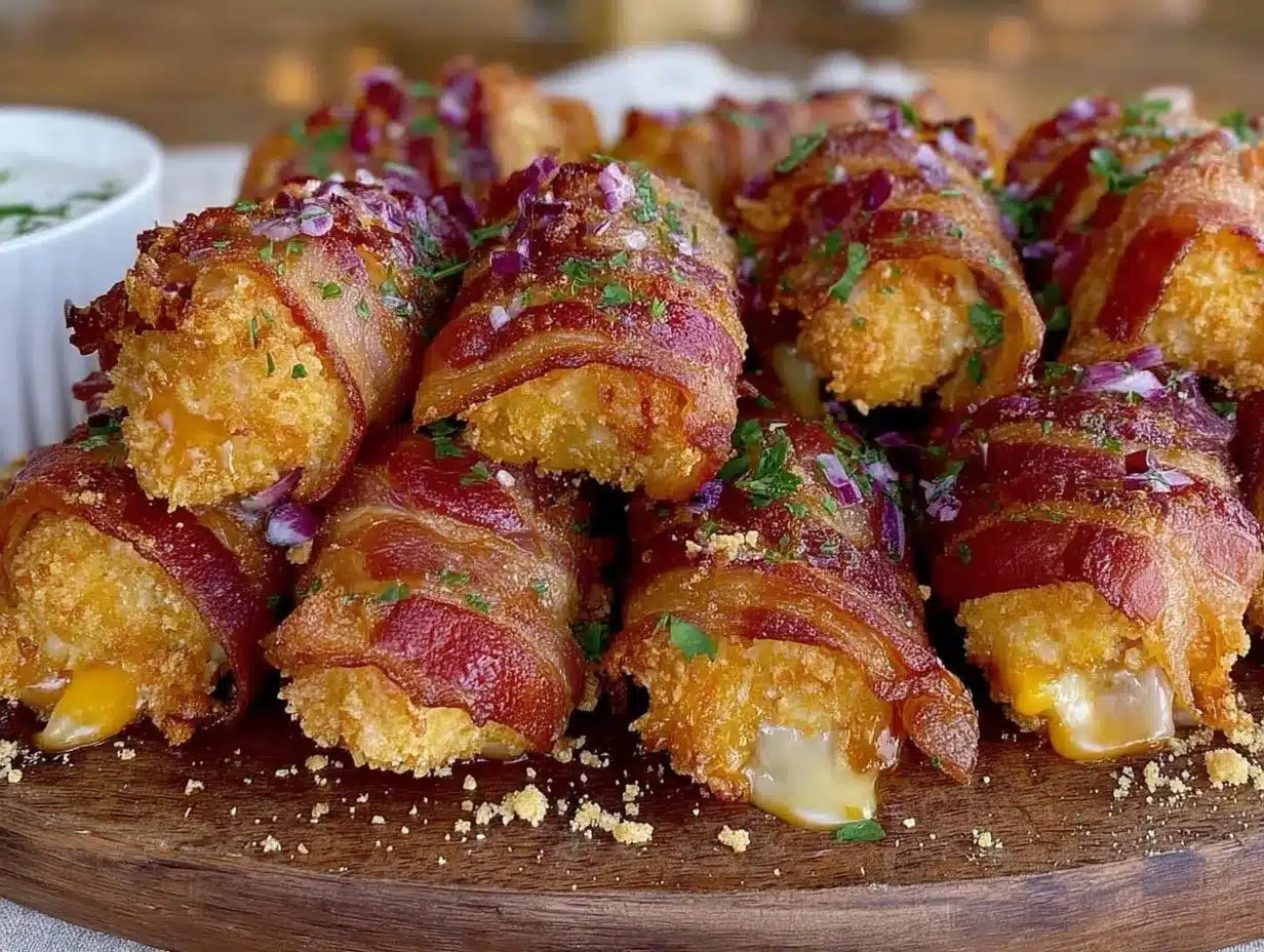 Nashville Hot Bacon Mozzarella Sticks preparation steps