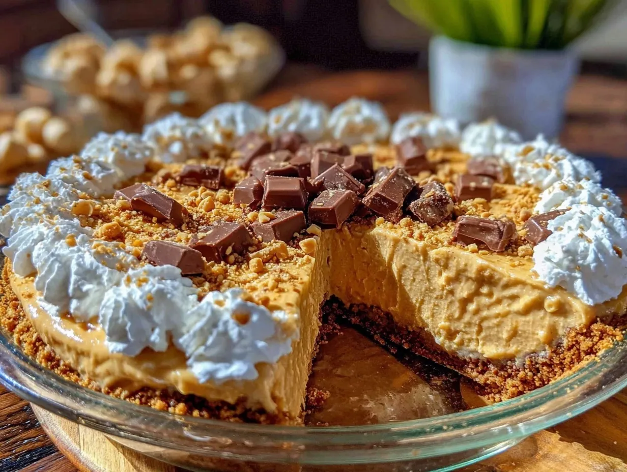 no-bake peanut butter pie preparation steps