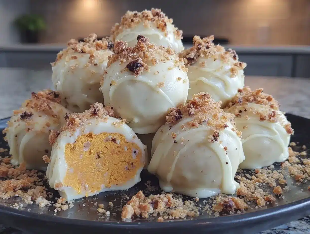no bake pumpkin cheesecake balls preparation steps