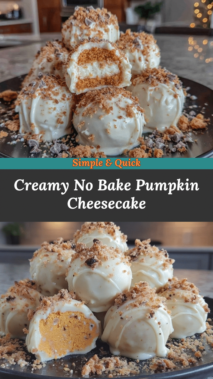 no bake pumpkin cheesecake balls recipe