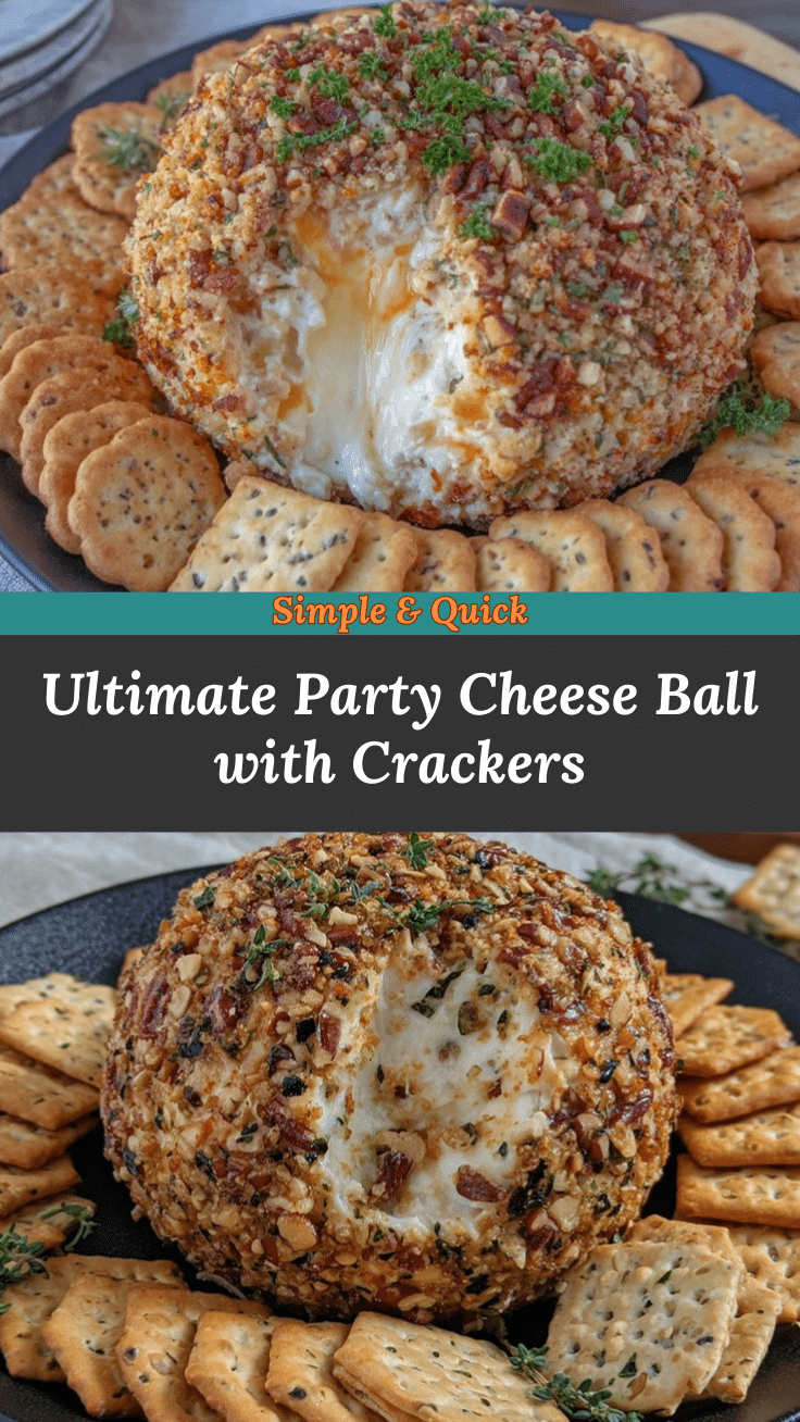 party cheese ball with crackers recipe