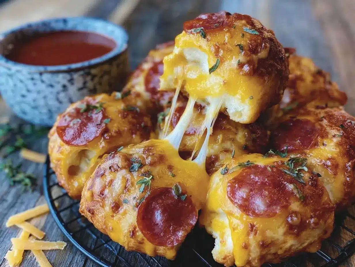Pepperoni cheese crescent rolls preparation steps