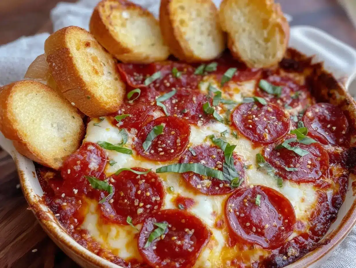 pepperoni pizza dip preparation steps