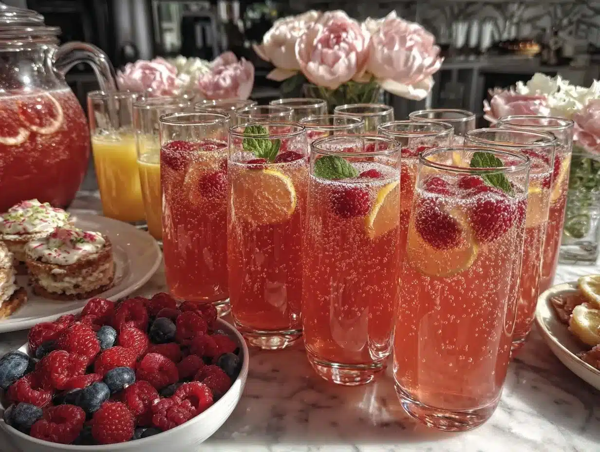Pink Lemonade Mimosa Bar preparation steps
