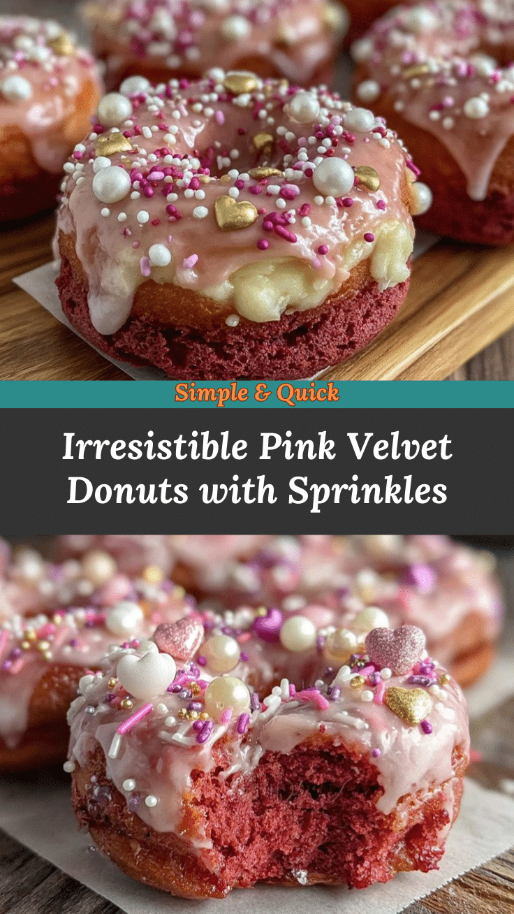 Pink Velvet Donuts recipe