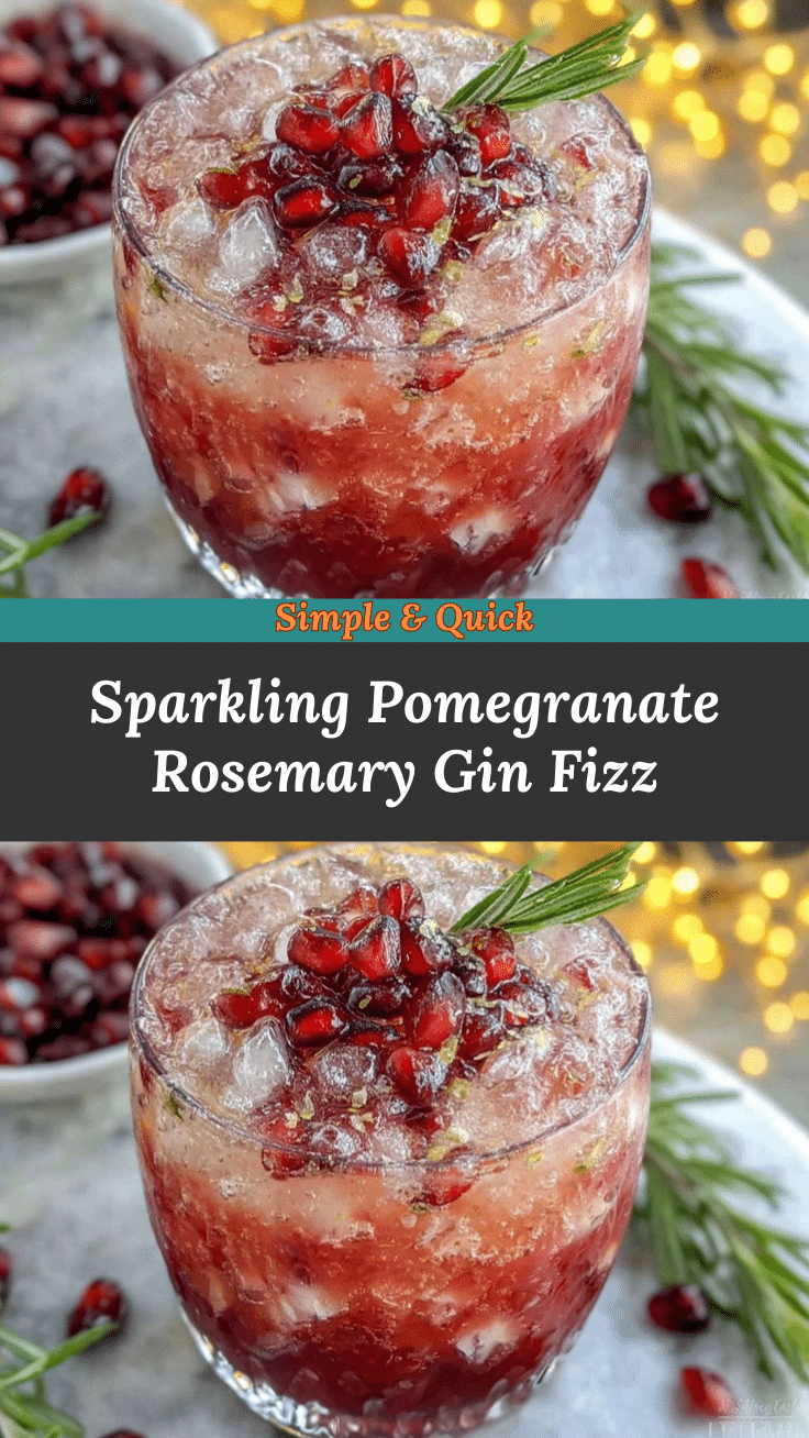 Pomegranate Rosemary Gin Fizz recipe