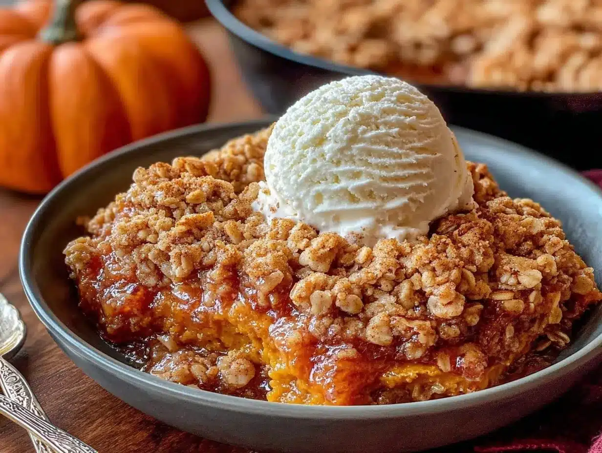 pumpkin pie crisp preparation steps