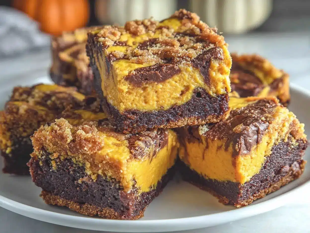 pumpkin swirl brownies preparation steps