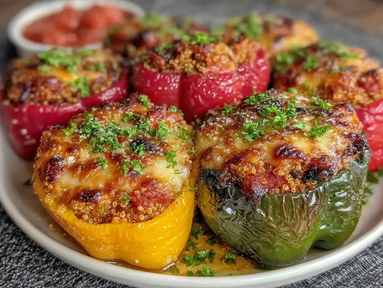 quinoa turkey stuffed bell peppers preparation steps