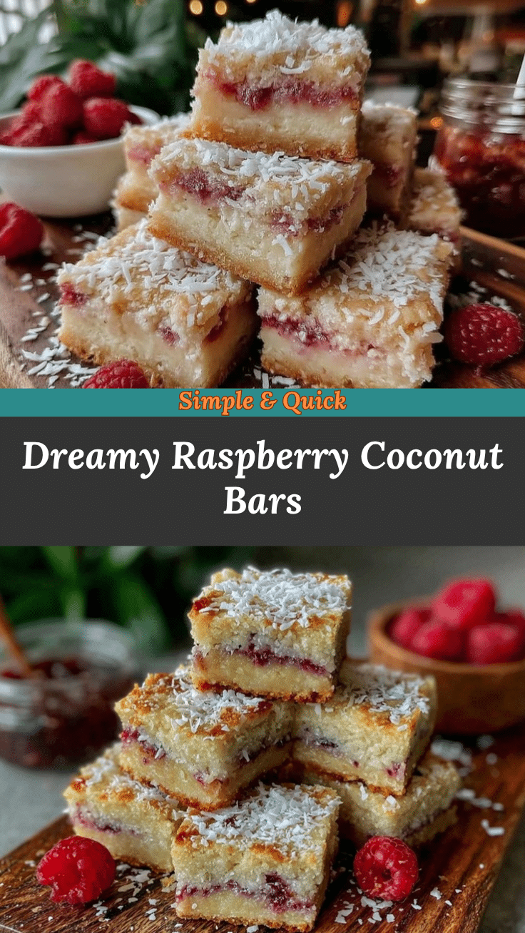 raspberry ripple coconut bars recipe