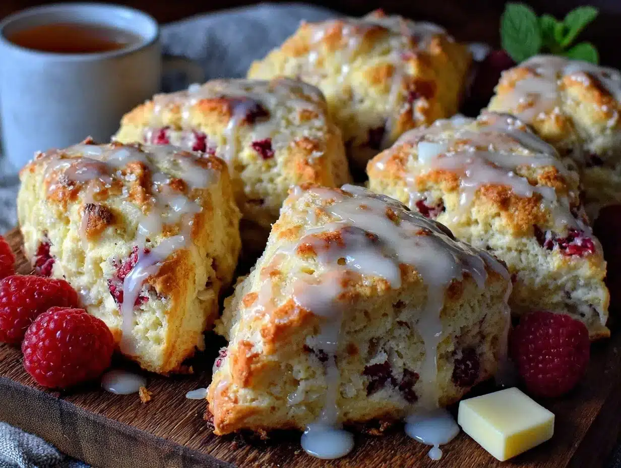 Raspberry White Chocolate Scones preparation steps