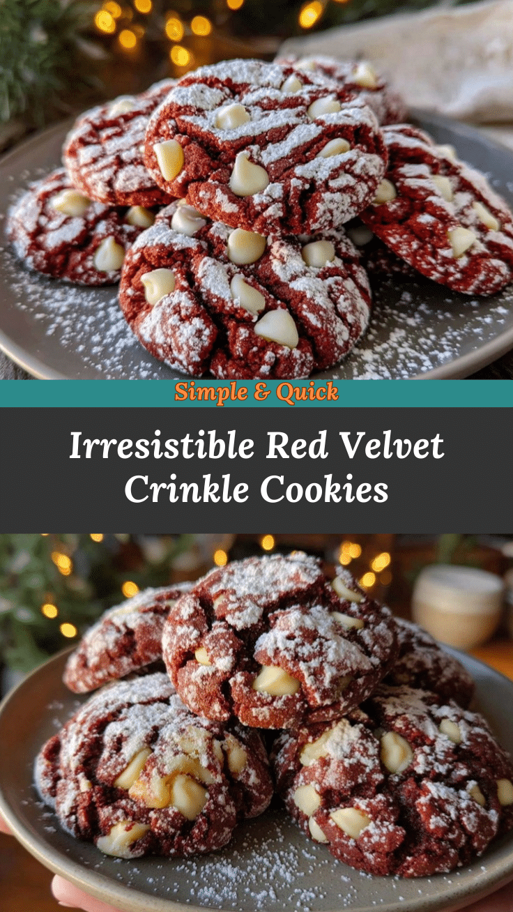 red velvet crinkle cookies recipe