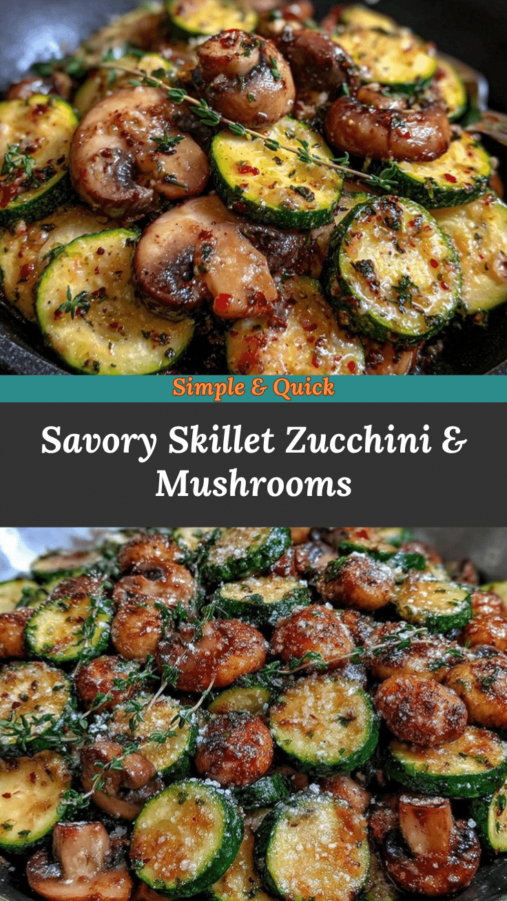 skillet zucchini and mushrooms recipe
