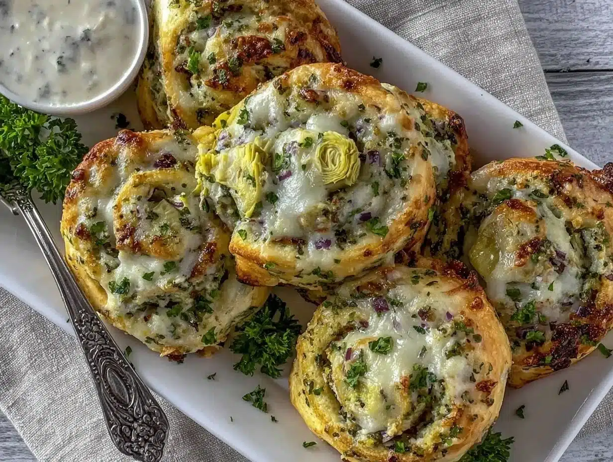 spinach artichoke pinwheels preparation steps