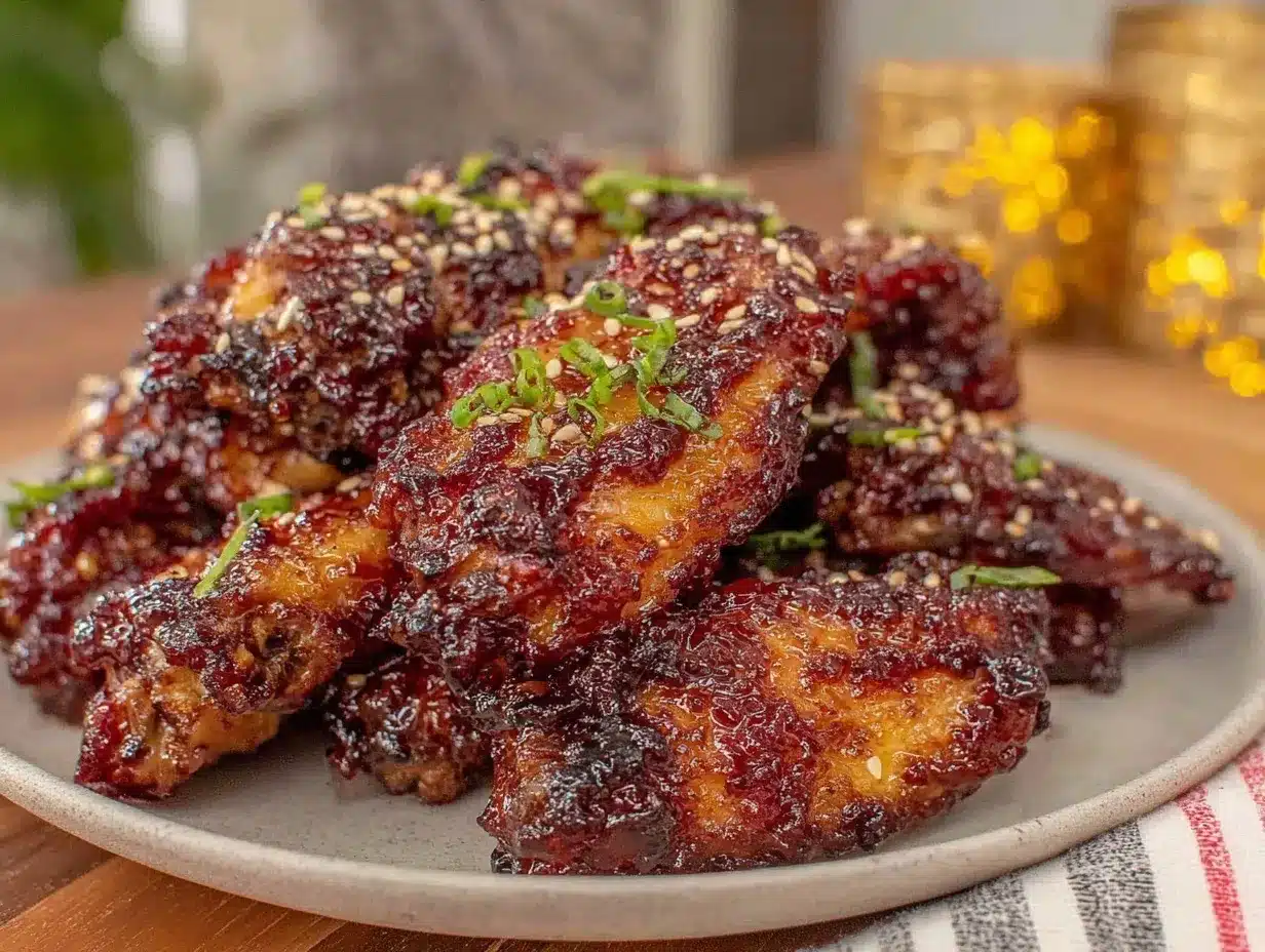 sticky honey bourbon chicken wings preparation steps