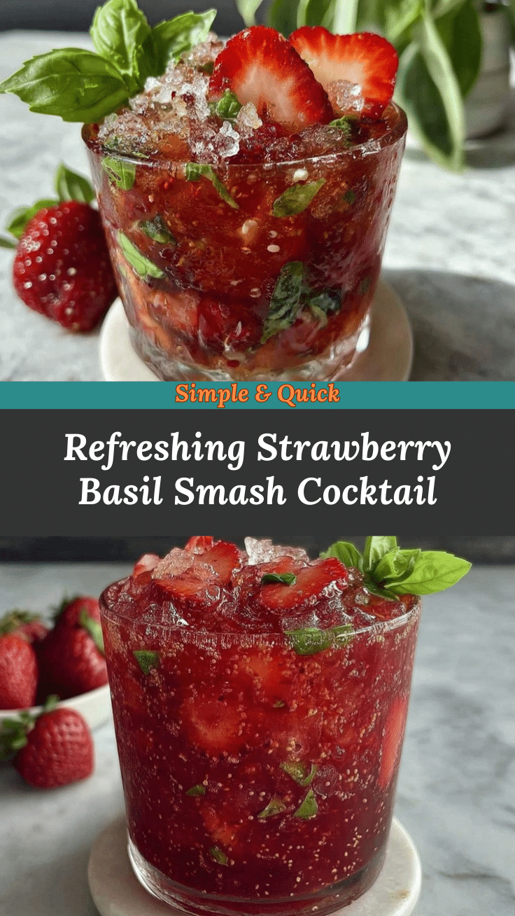 Strawberry Basil Smash Cocktail recipe
