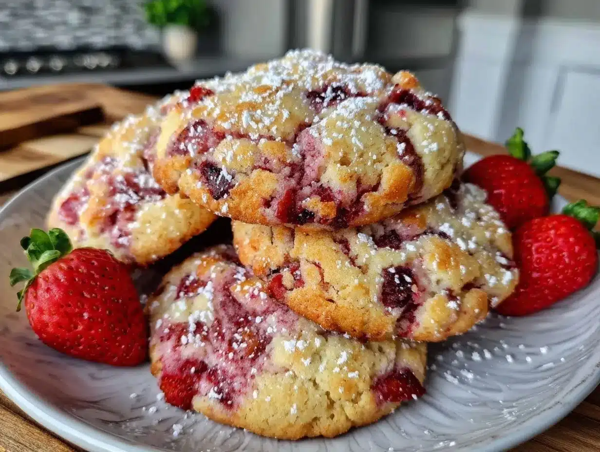 strawberry cookies preparation steps