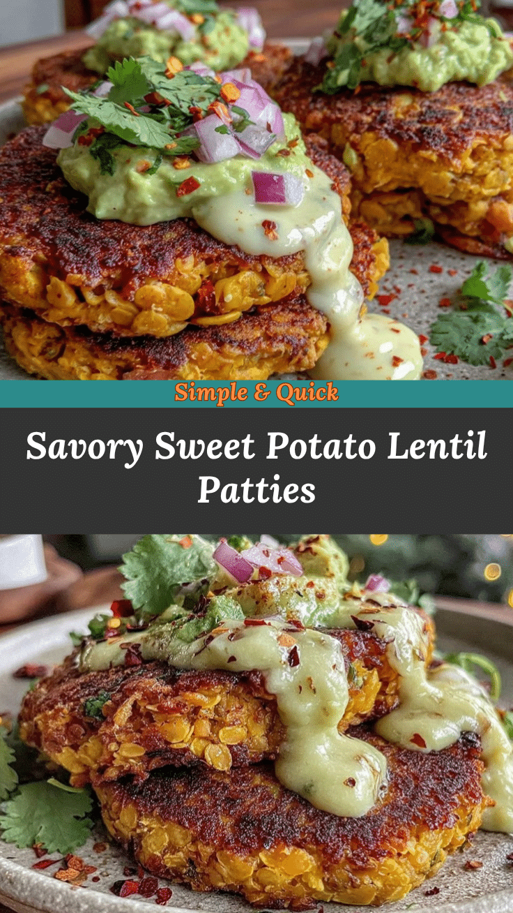 sweet potato lentil patties recipe