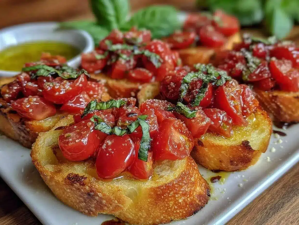 Tomato Basil Bruschetta preparation steps