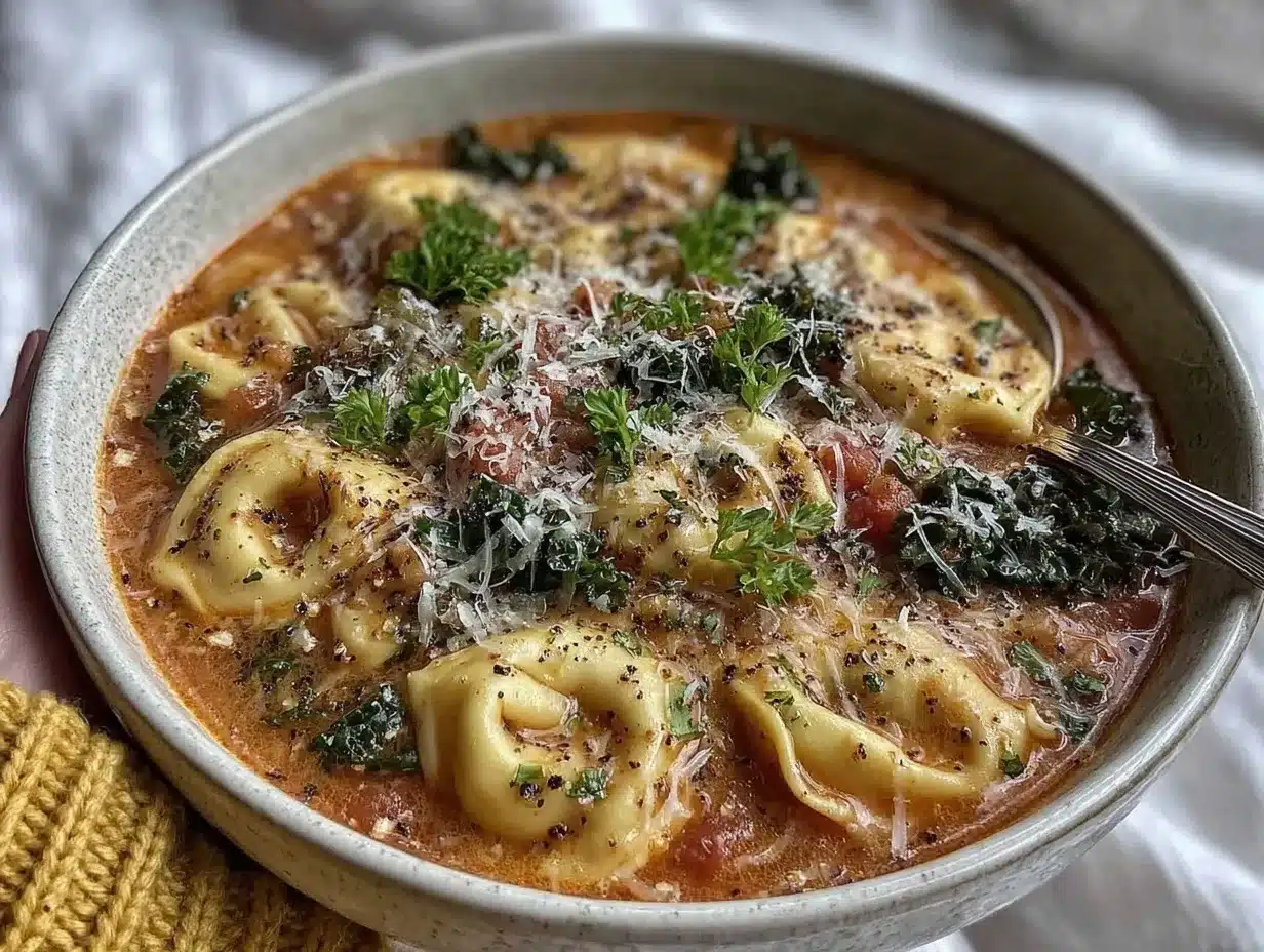 veggie tortellini soup preparation steps