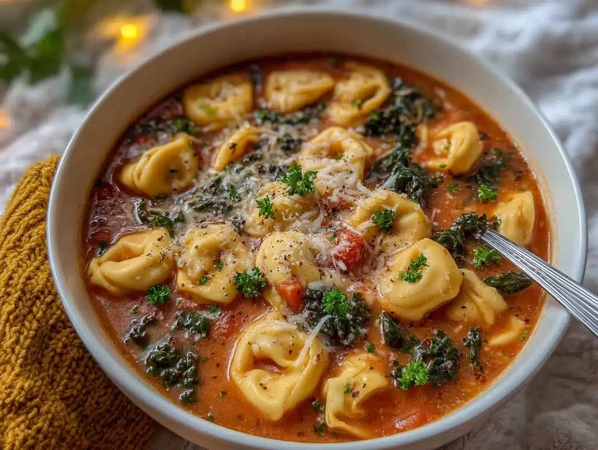 veggie tortellini soup - featured image