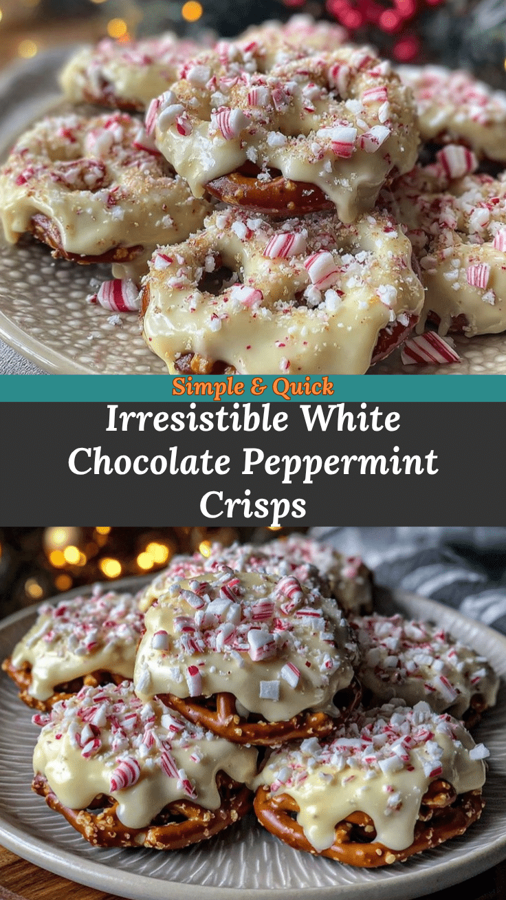 white chocolate peppermint pretzel crisps recipe