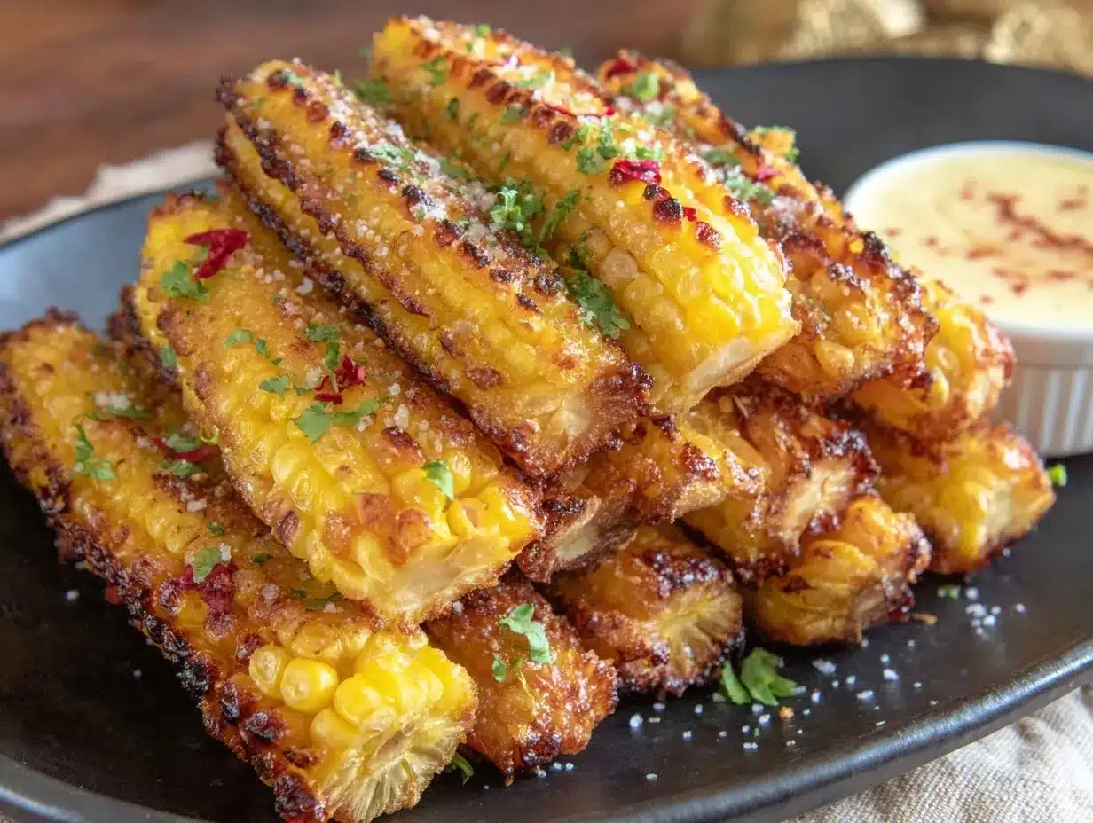 air fryer corn ribs preparation steps