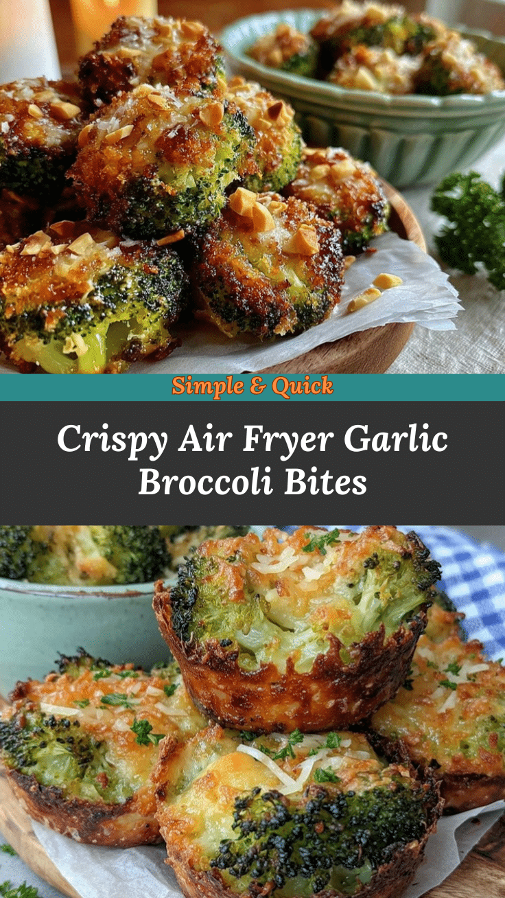 air fryer garlic broccoli bites recipe