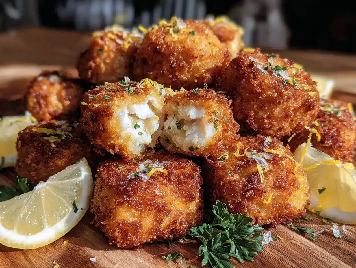 air fryer lemon chicken nuggets preparation steps