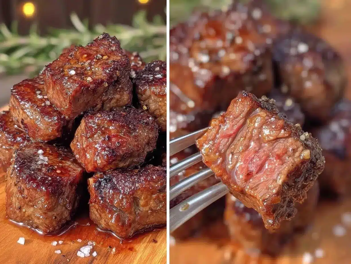 air fryer steak bites preparation steps