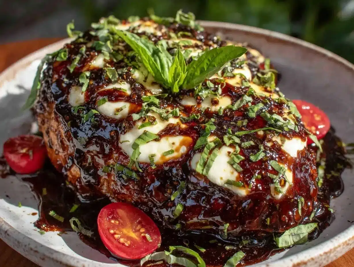 balsamic glazed chicken with mozzarella preparation steps
