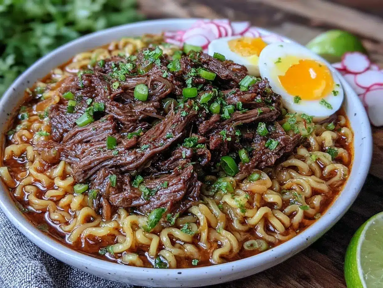 birria ramen bowl preparation steps