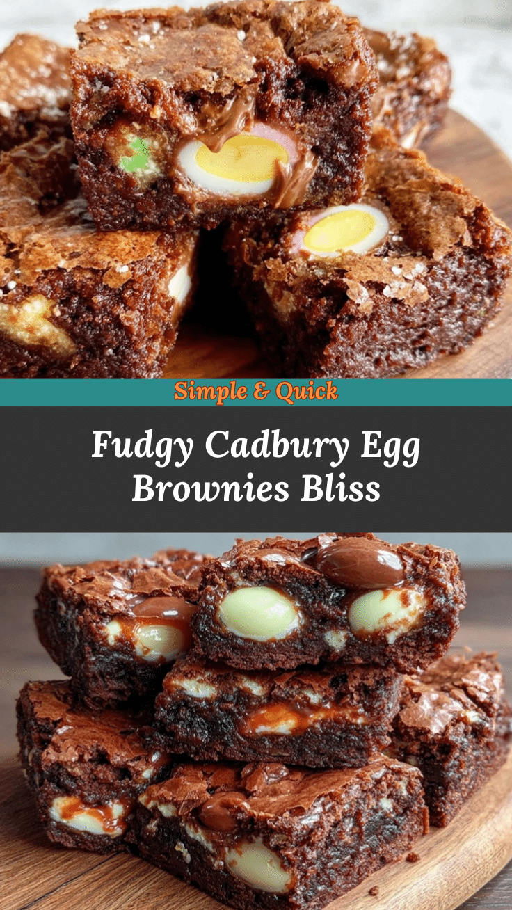 Cadbury Egg Brownies recipe