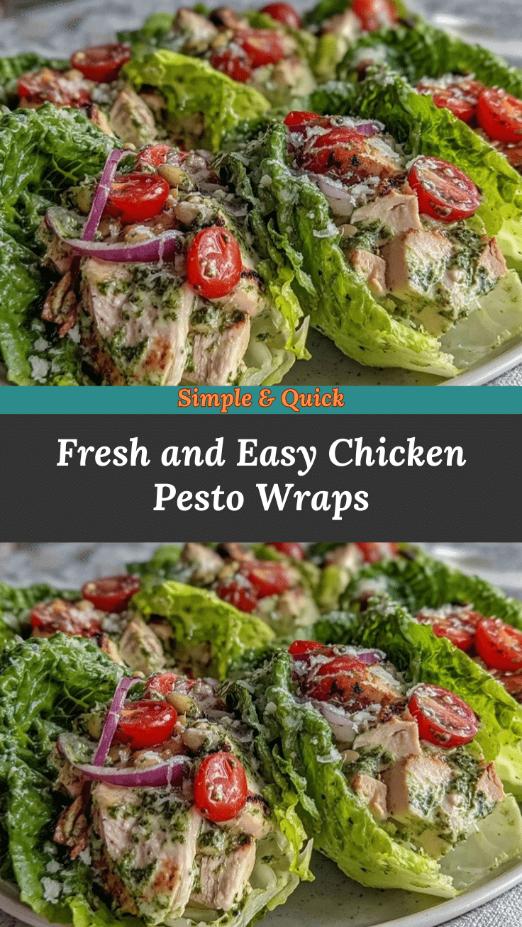 chicken pesto lettuce wraps recipe