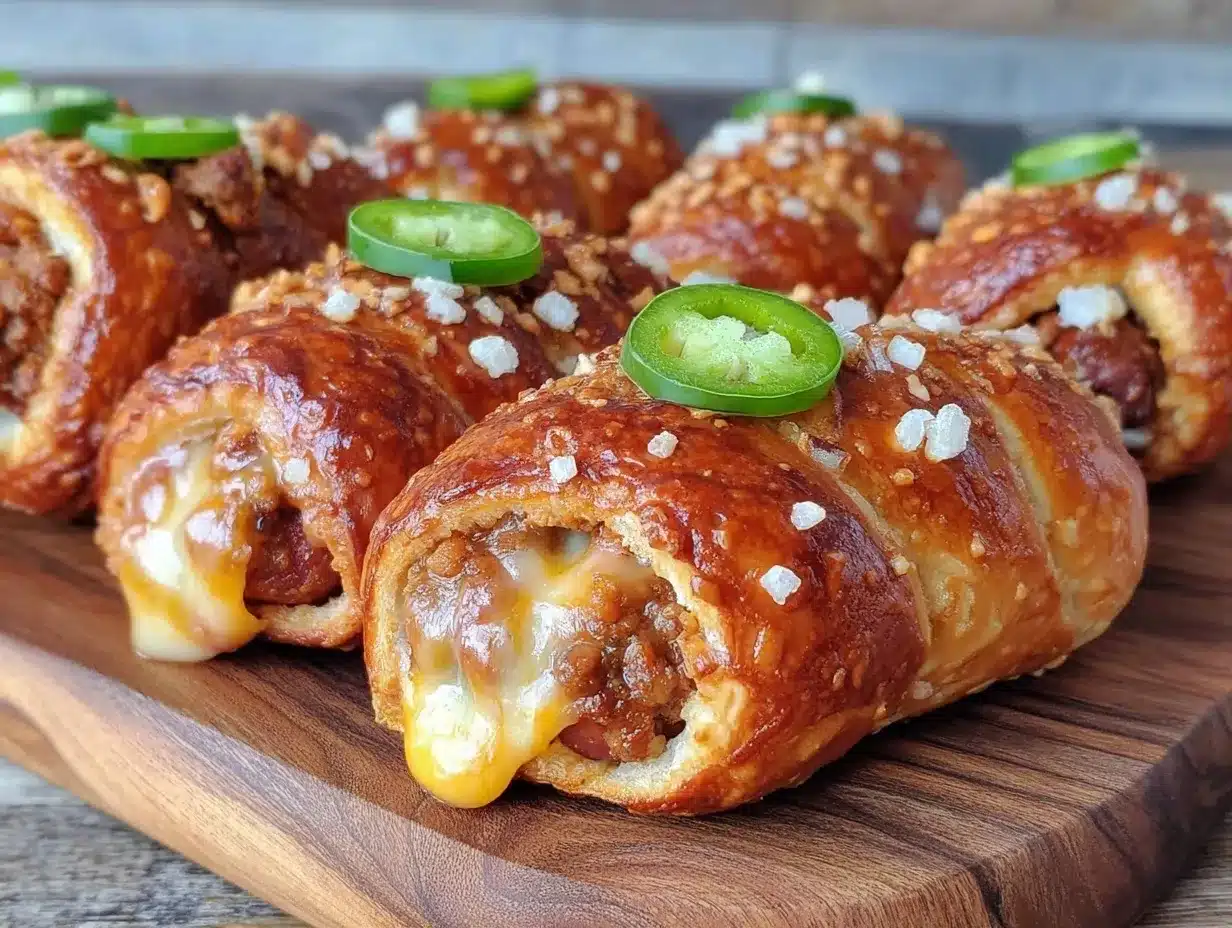 chili cheese pretzel dogs preparation steps