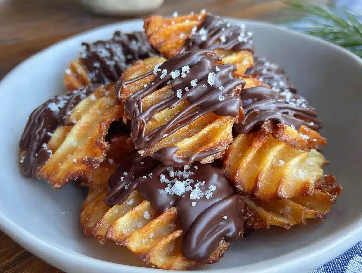 chocolate covered potato chips preparation steps