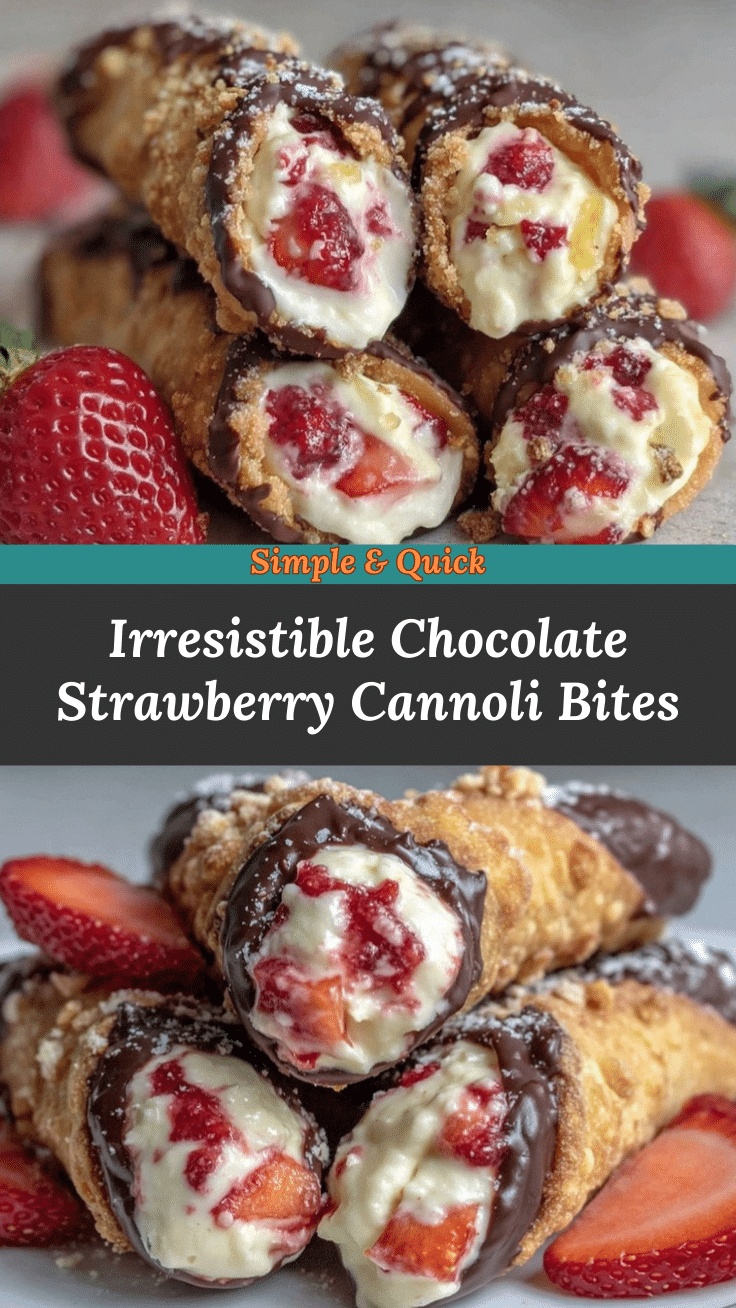 chocolate covered strawberry cannoli recipe