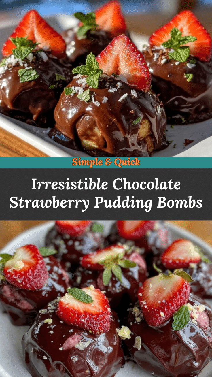 chocolate-covered strawberry pudding bombs recipe