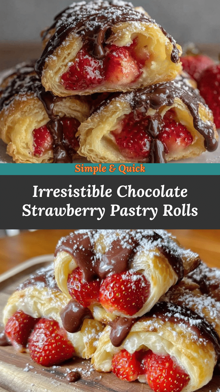 Chocolate-Covered Strawberry Puff Pastry Rolls recipe