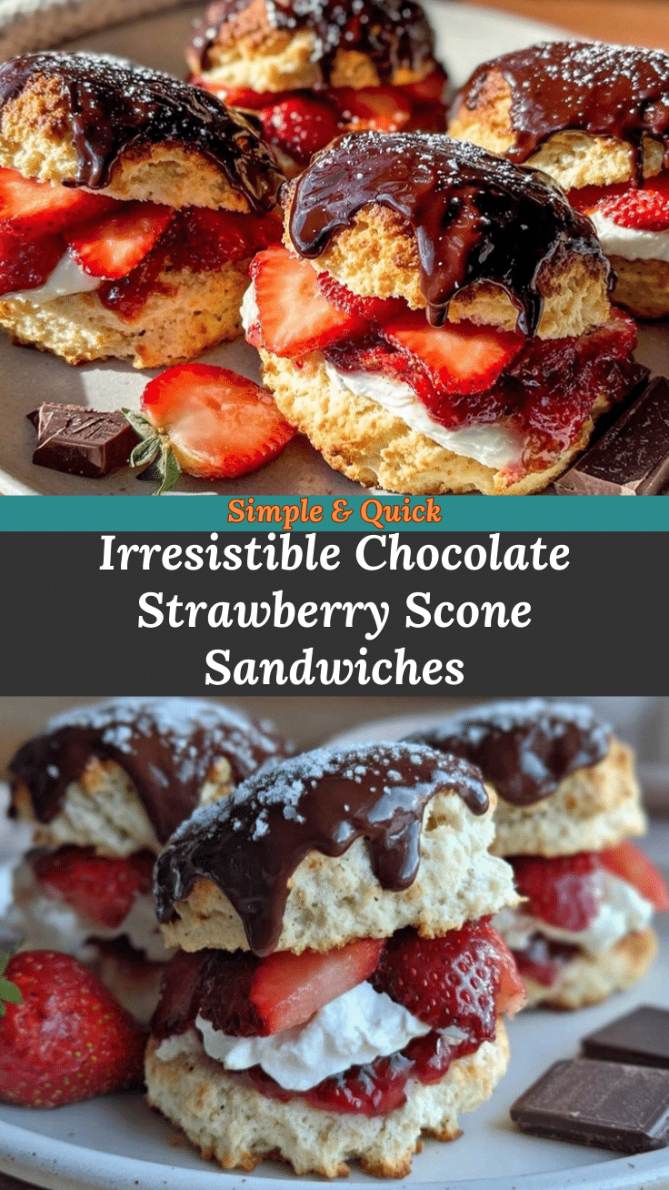 chocolate-covered strawberry scone sandwiches recipe