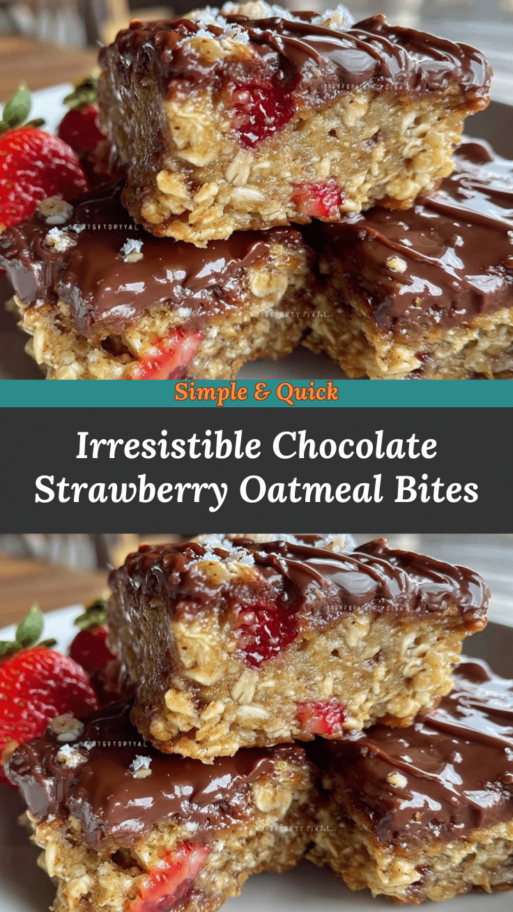 Chocolate-Dipped Strawberry Oatmeal Bites recipe