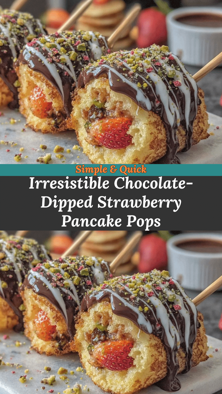chocolate-dipped strawberry pancake pops recipe