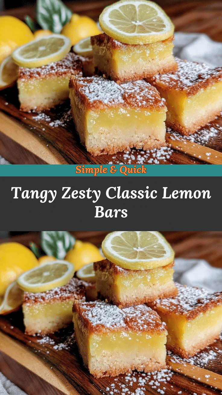 classic tangy lemon bars recipe