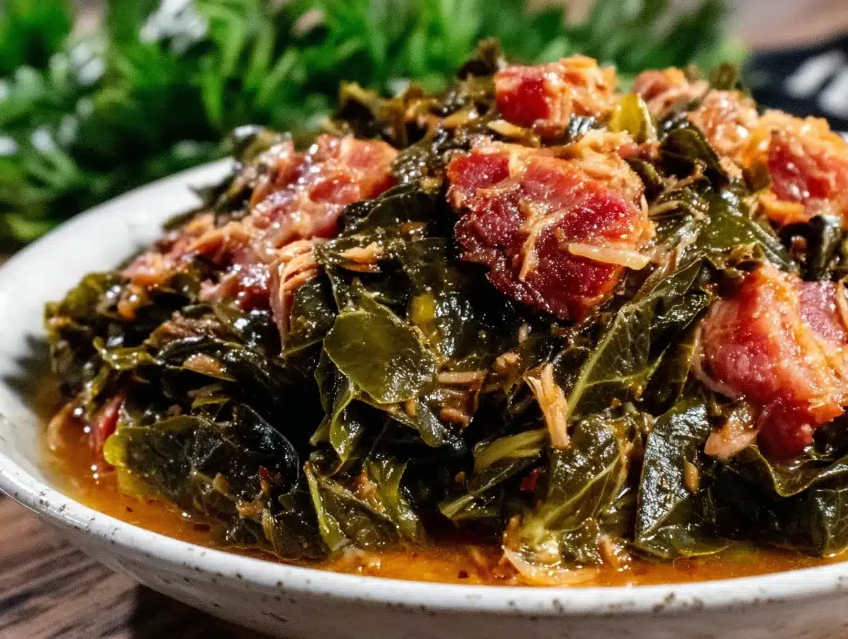 comforting collard greens with smoky smoked turkey preparation steps