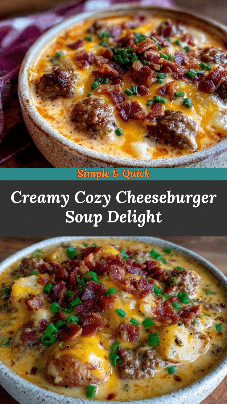 creamy cozy cheeseburger soup recipe