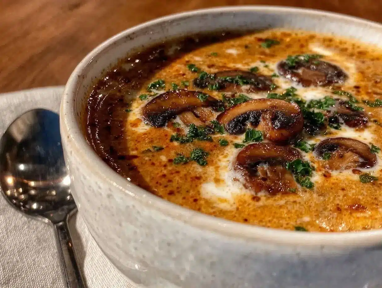creamy cream of mushroom soup preparation steps