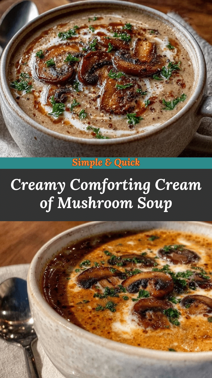 creamy cream of mushroom soup recipe