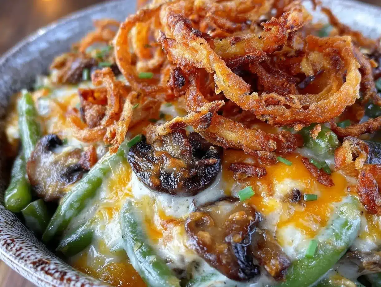 creamy homemade green bean casserole preparation steps