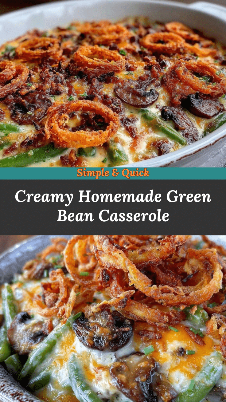 creamy homemade green bean casserole recipe